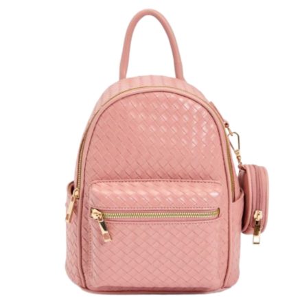 Like Dreams daypack női mini hátizsák és kézitáska púder rózsaszín ajándék kulcstartóval